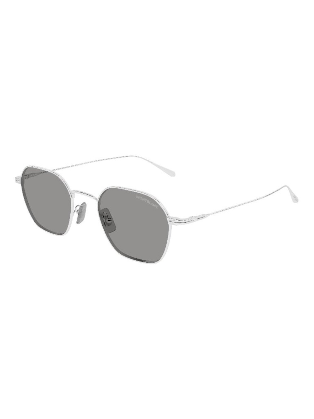 New Montblanc Men's Sunglasses Silver Grey Lens Metal Frame MB0472S 002 50